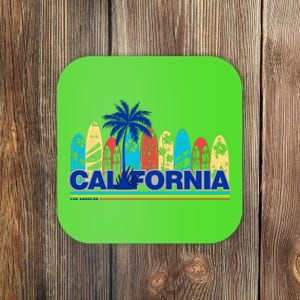 Los Angeles California Surfing Retro Logo Coaster