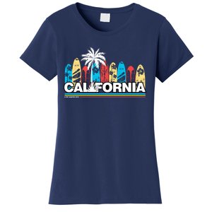 Los Angeles California Surfing Retro Logo Women's T-Shirt