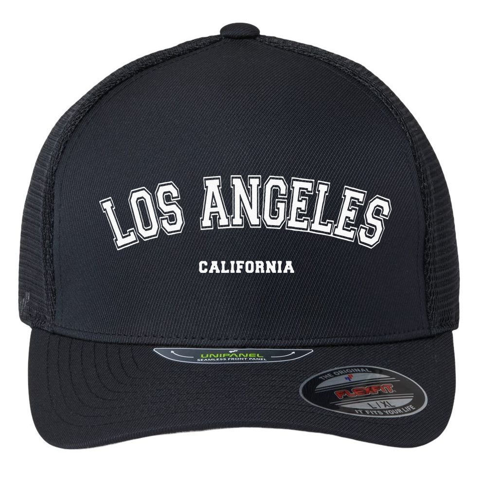 Los Angeles California Flexfit Unipanel Trucker Cap