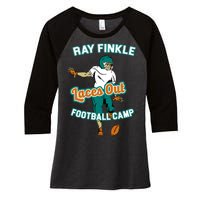 Laces Out Ray Finkle Football Camp Women's Tri-Blend 3/4-Sleeve Raglan Shirt