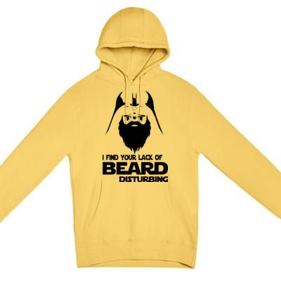 Lack Of Beard Disturbing Premium Pullover Hoodie