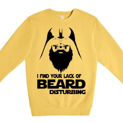 Lack Of Beard Disturbing Premium Crewneck Sweatshirt