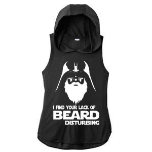 Lack Of Beard Disturbing Ladies PosiCharge Tri-Blend Wicking Draft Hoodie Tank