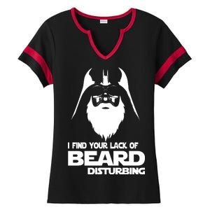 Lack Of Beard Disturbing Ladies Halftime Notch Neck Tee