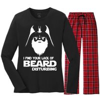 Lack Of Beard Disturbing Women's Long Sleeve Flannel Pajama Set 