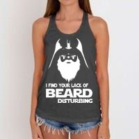 Lack Of Beard Disturbing Women's Knotted Racerback Tank