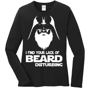 Lack Of Beard Disturbing Ladies Long Sleeve Shirt