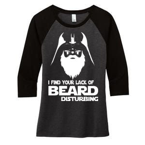 Lack Of Beard Disturbing Women's Tri-Blend 3/4-Sleeve Raglan Shirt