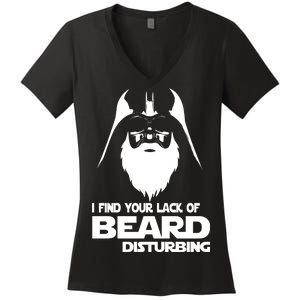 Lack Of Beard Disturbing Women's V-Neck T-Shirt