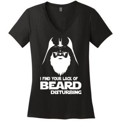 Lack Of Beard Disturbing Women's V-Neck T-Shirt