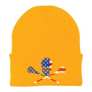 Lacrosse Flag Knit Cap Winter Beanie