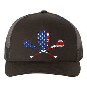 Lacrosse Flag Yupoong Adult 5-Panel Trucker Hat