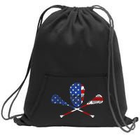 Lacrosse Flag Sweatshirt Cinch Pack Bag