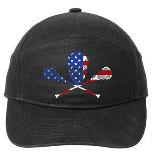 Lacrosse Flag 7-Panel Snapback Hat