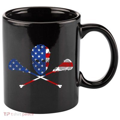 Lacrosse Flag 11oz C Handle Ceramic Mug