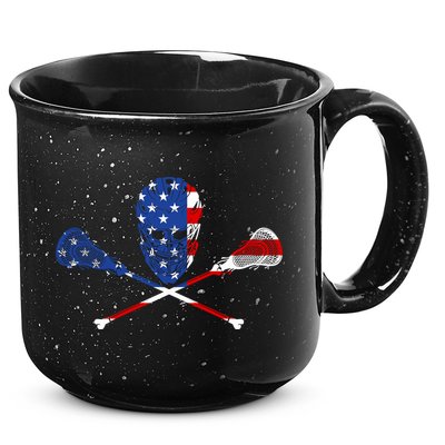 Lacrosse Flag 15oz Campfire Ceramic Mug