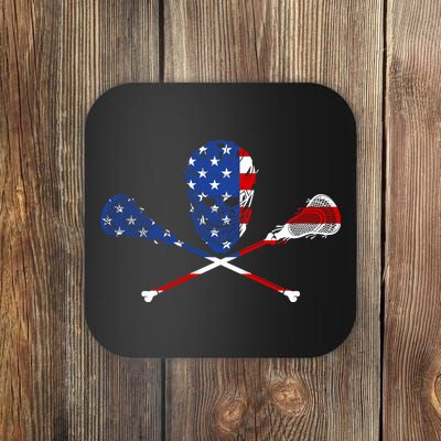 Lacrosse Flag Coaster