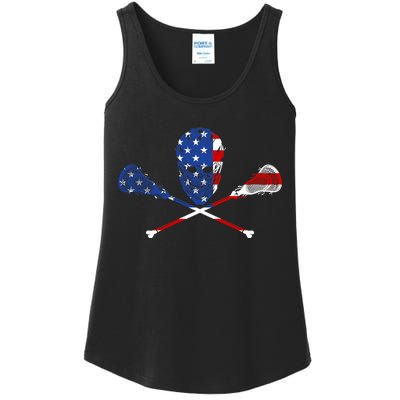 Lacrosse Flag Ladies Essential Tank