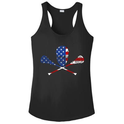 Lacrosse Flag Ladies PosiCharge Competitor Racerback Tank