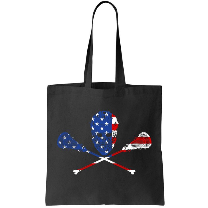 Lacrosse Flag Tote Bag