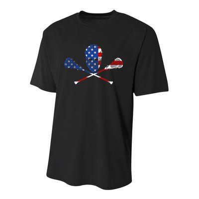 Lacrosse Flag Youth Performance Sprint T-Shirt