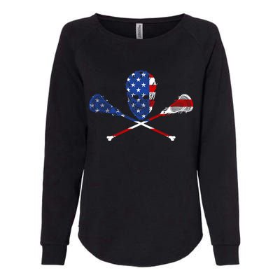 Lacrosse Flag Womens California Wash Sweatshirt