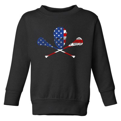 Lacrosse Flag Toddler Sweatshirt