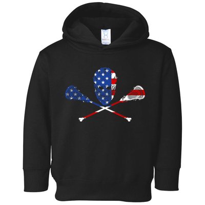 Lacrosse Flag Toddler Hoodie