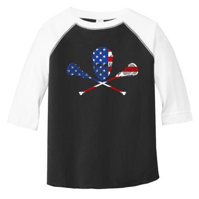 Lacrosse Flag Toddler Fine Jersey T-Shirt