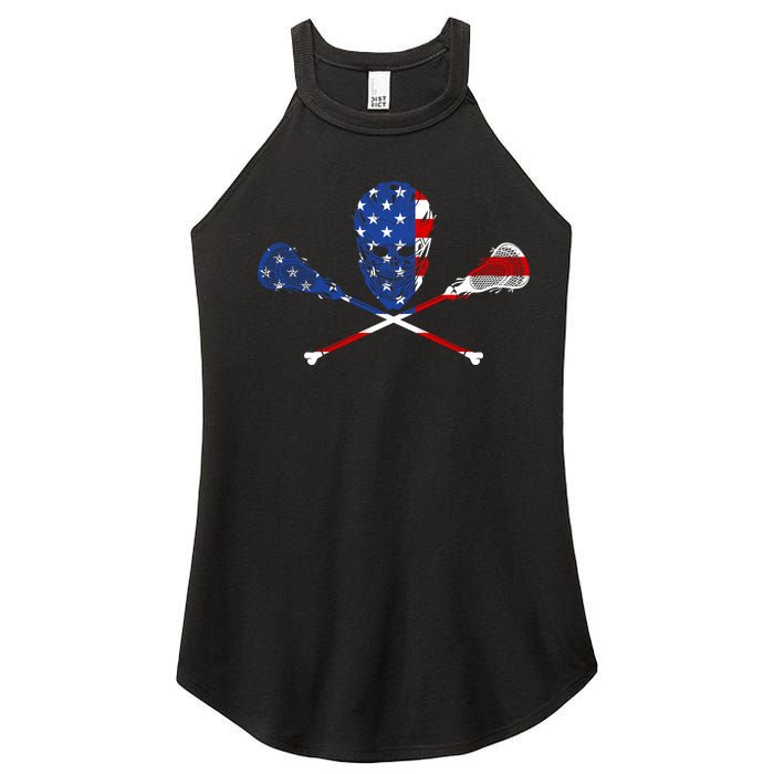 Lacrosse Flag Women's Perfect Tri Rocker Tank