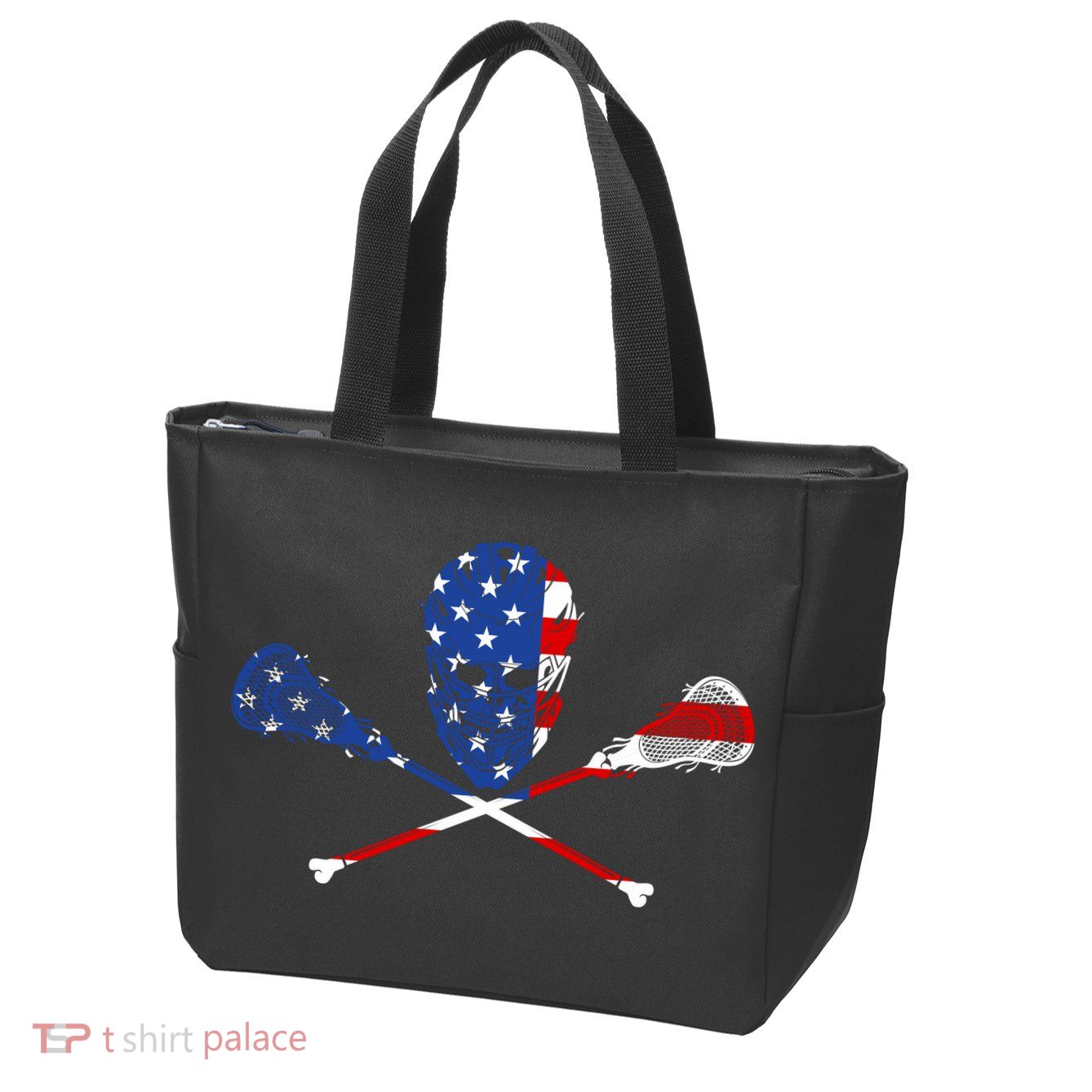 Lacrosse Flag Zip Tote Bag