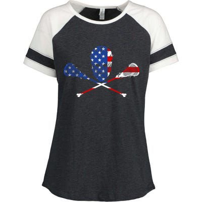 Lacrosse Flag Enza Ladies Jersey Colorblock Tee