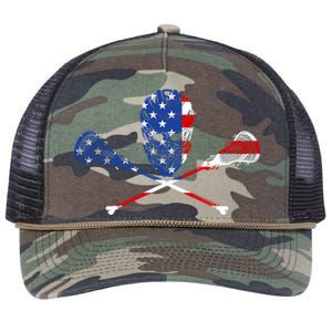 Lacrosse Flag Retro Rope Trucker Hat Cap