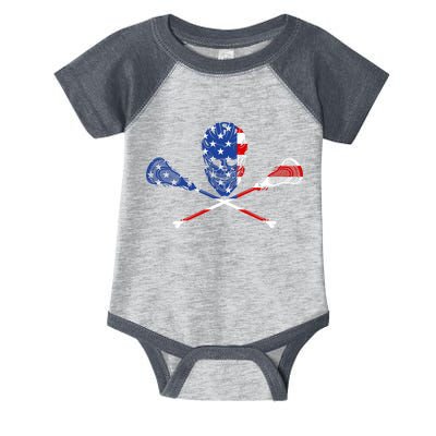 Lacrosse Flag Infant Baby Jersey Bodysuit