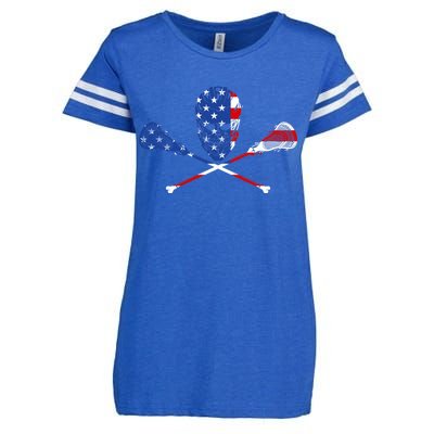 Lacrosse Flag Enza Ladies Jersey Football T-Shirt