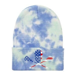 Lacrosse Flag Tie Dye 12in Knit Beanie