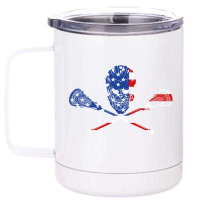 Lacrosse Flag 12 oz Stainless Steel Tumbler Cup