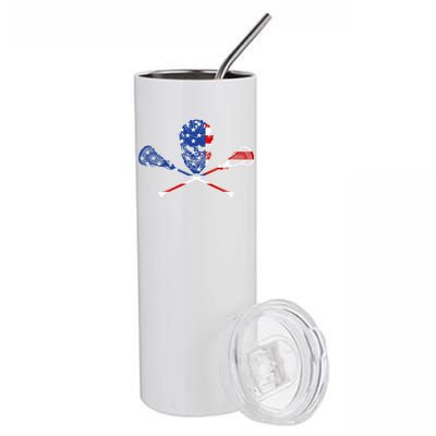 Lacrosse Flag Stainless Steel Tumbler