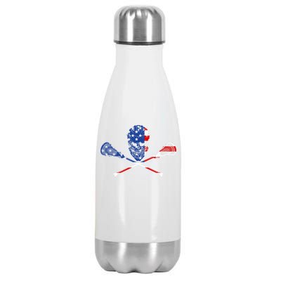 Lacrosse Flag Stainless Steel Insulated Water Bottle