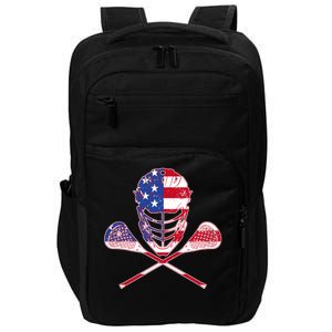 Lacrosse Sport Fan USA American Flag Impact Tech Backpack