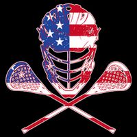 Lacrosse Sport Fan USA American Flag Flatbill Hat
