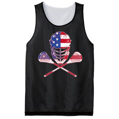 Lacrosse Sport Fan USA American Flag Mesh Reversible Basketball Jersey Tank