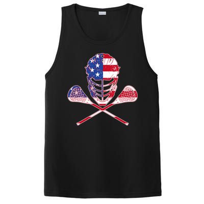 Lacrosse Sport Fan USA American Flag PosiCharge Competitor Tank