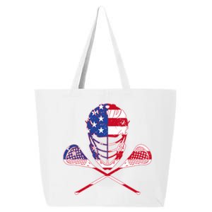 Lacrosse Sport Fan USA American Flag 25L Jumbo Tote