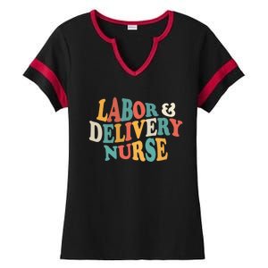 Labor And Delivery Nurse L And D Nurses Day Week Nursing Gift Ladies Halftime Notch Neck Tee