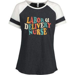 Labor And Delivery Nurse L And D Nurses Day Week Nursing Gift Enza Ladies Jersey Colorblock Tee