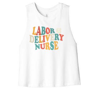 Labor And Delivery Nurse L And D Nurses Day Week Nursing Gift Women's Racerback Cropped Tank