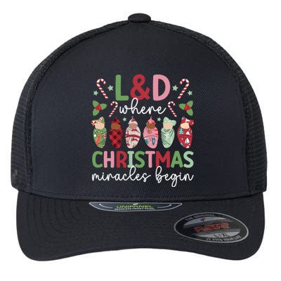 L And D Christmas Miracles L And D Nurse Xmas Party L And D Nursing Meaningful G Flexfit Unipanel Trucker Cap