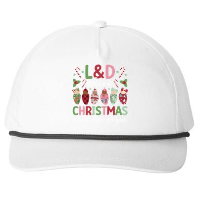 L And D Christmas Miracles L And D Nurse Xmas Party L And D Nursing Meaningful G Snapback Five-Panel Rope Hat