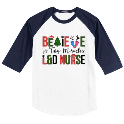 L And D Nurse Christmas Labor And Delivery Nursing Xmas Gift Baseball Sleeve Shirt